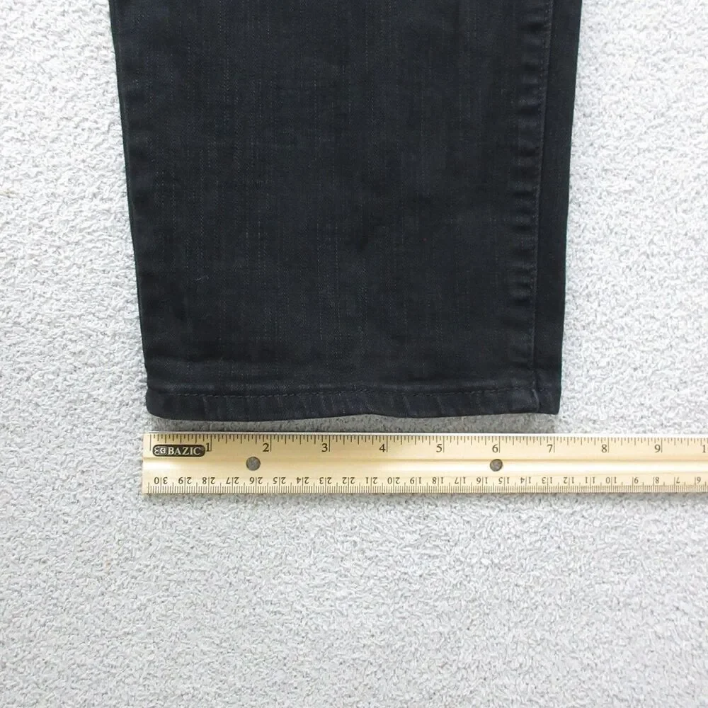 Soft Surroundings Pull On Pants Womens Petite L Black Stretch Slim Ankle 36x24.5